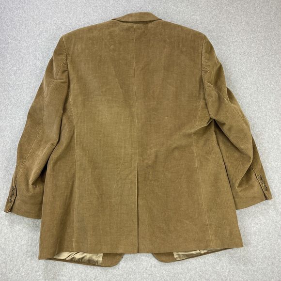 Brooks Brothers Corduroy Blazer Mens 48L Long Brown Two Button Sport Coat Jacket - Picture 2 of 15